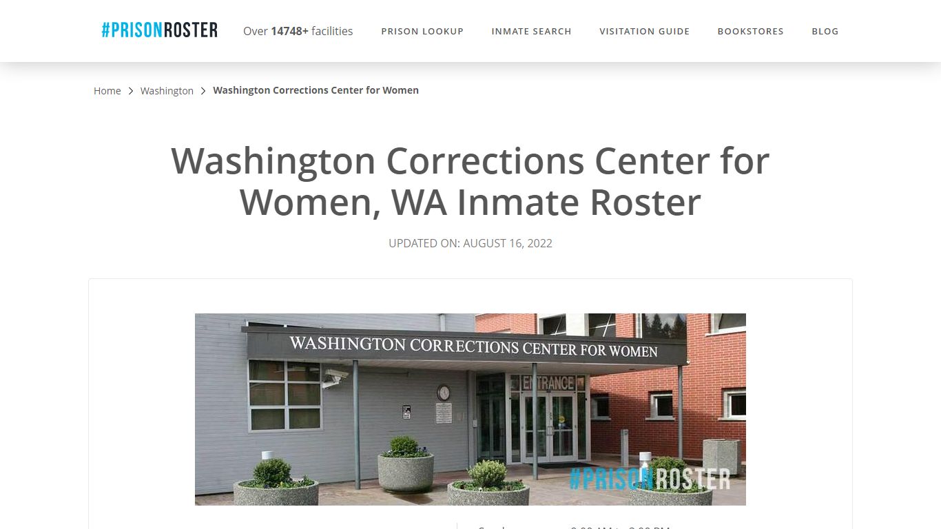 Washington Corrections Center for Women, WA Inmate Roster